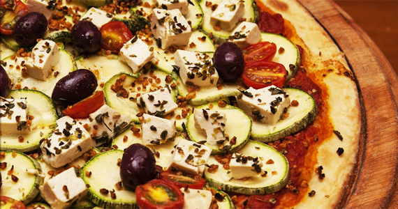 Marie Thérèse Pizza tem opções de pizzas vegans limoges, em Pinheiros