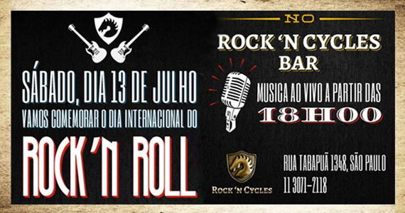 Rockn Cycles Bar & Burguer comemora Dia do Rock com programação especial
