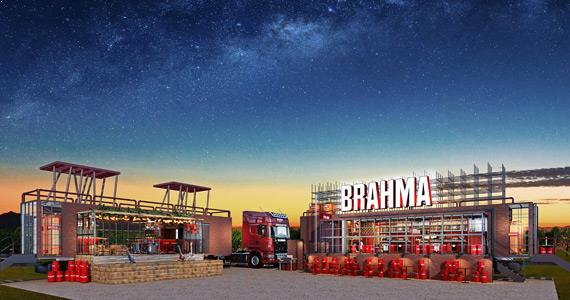 Brahma vai rodar o país com espaço cervejeiro itinerante em eventos patrocinados pela marca
