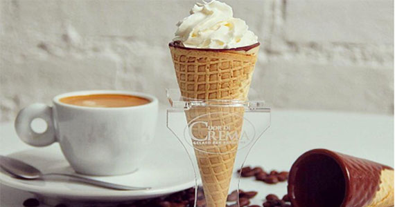 A marca de gelato artesanal Cuordicrema acaba de lançar o café na casquinha
