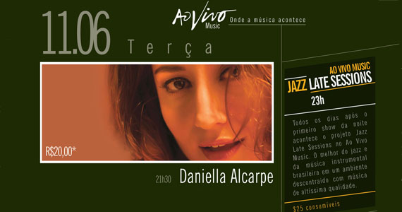 Daniella Alcarpe apresenta seu novo CD O Tempo Salta no bar Ao Vivo