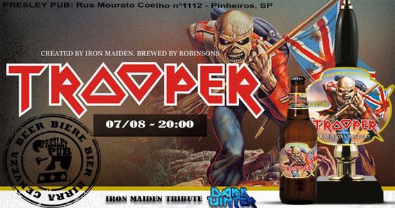 Banda cover do Iron Maiden agita o Dia da Cerveja do Presley Pub