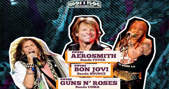 Bandas Covers do Bon Jovi, Aerosmith e Guns Roses animam o Morrison