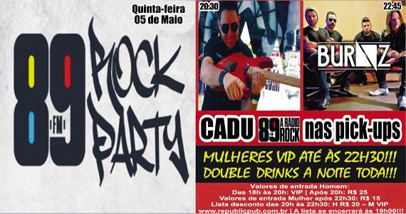 Banda Burnz e DJ Cadu agitam a quinta-feira com rock no Republic Pub