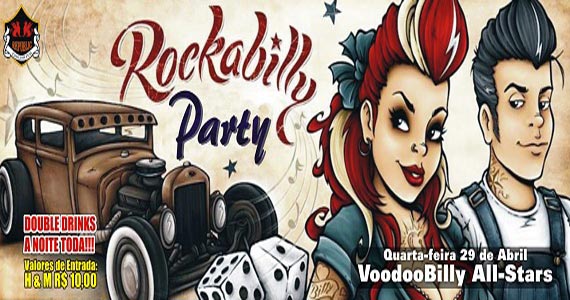 Banda VoodooBilly anima a noite com muito pop rock no Republic Pub