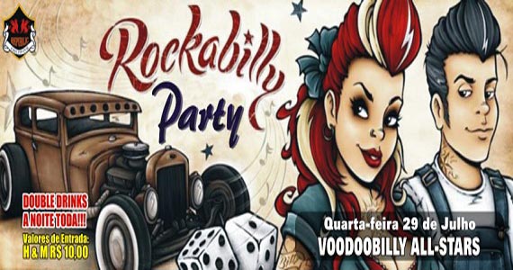 Republic Pub recebe os agitos da banda Voodoobilly All-Stars