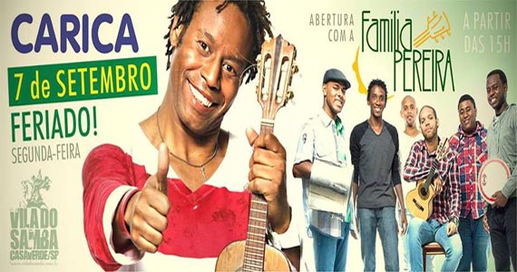Vila do Samba recebe Carica e Família Pereira para animar o feriado