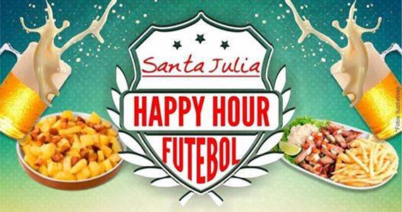 Happy Hour com Futebol é no Bar Santa Júlia na quarta