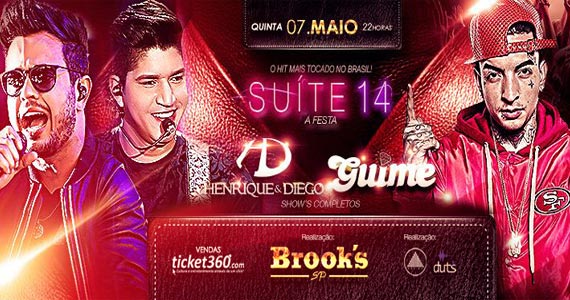Brooks São Paulo recebe show de Henrique & Diego e MC Guime