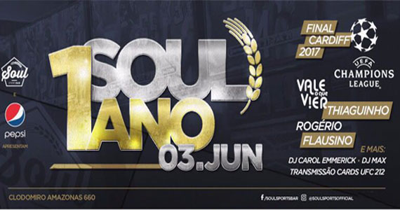 Soul Sports Bar celebra 1 ano com Thiaguinho e Rogério Flausino