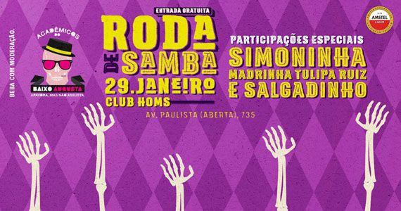 Club Homs recebe a Roda de Samba do Acadêmicos do Baixo Augusta