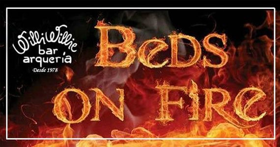 Apresentação da banda cover Beds On Fire no Willi Willie 