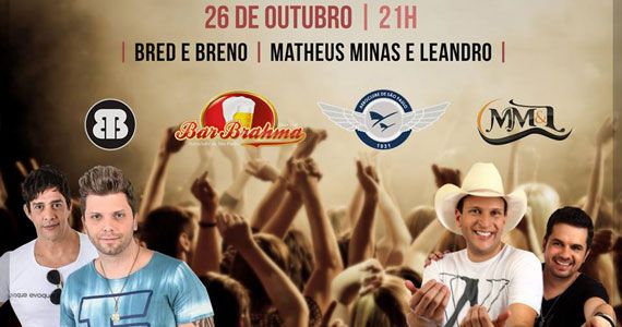 Matheus Minas e Leandro na Quartaneja do Bar Brahma Aeroclube