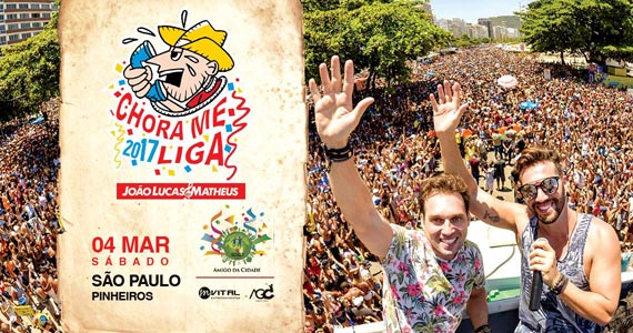 Bloco Chora Me Liga celebra o carnaval 2017 na Vila Olímpia 