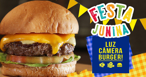 Festa Junina com comidas típicas e burger no Luz, Câmera, Burger