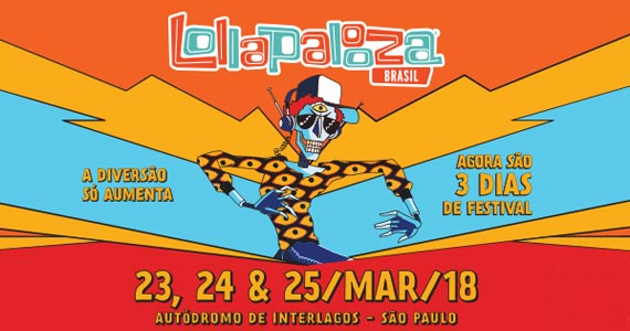 Autódromo de Interlagos recebe Lollapalooza 2018 com 3 dias de festa