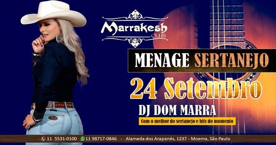 Marrakesh Club recebe o Menage Sertanejo neste domingo