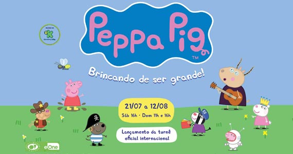 Teatro J. Safra recebe peça infantil internacional de Peppa Pig