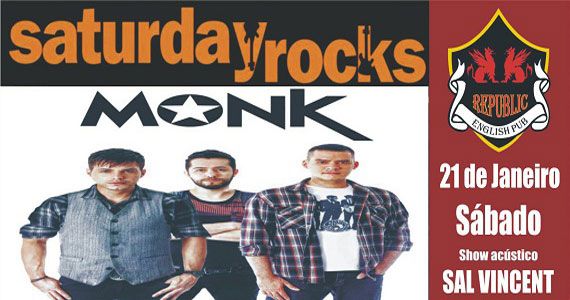 Republic Pub recebe o som da banda Monk com muito pop rock