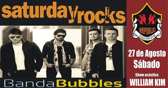 Republic Pub recebe o som da banda Bubbles para animar a noite