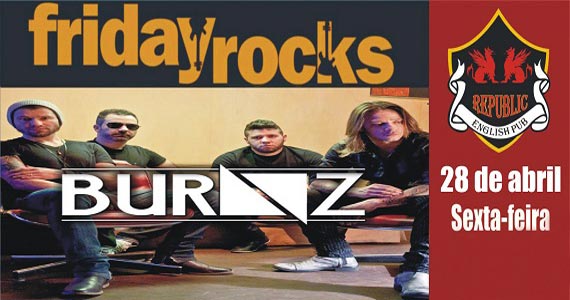 Republic Pub recebe o som da banda Burnz com clássicos do rock
