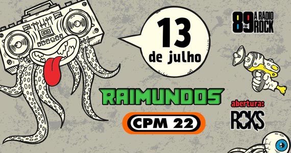 89 FM celebra o Dia do Rock com os grupos Raimundos e CPM 22 na Audio