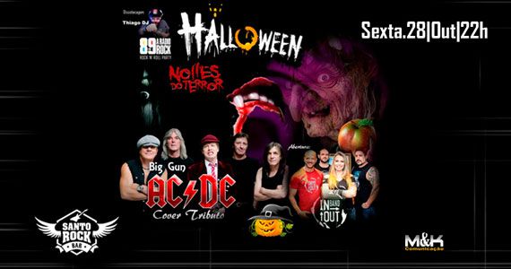 Santo Rock Bar recebe festa de Halloween com bandas de rock