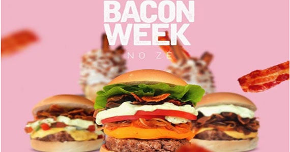 ​Bacon Week traz 03 novidades no cardápio do Zé do Hamburger 