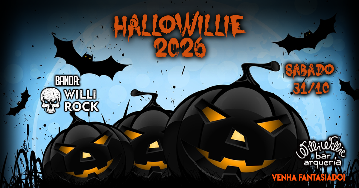 Programação - HalloWillie 2026 com a Banda Willi Rock (Pop/Classic Rock)