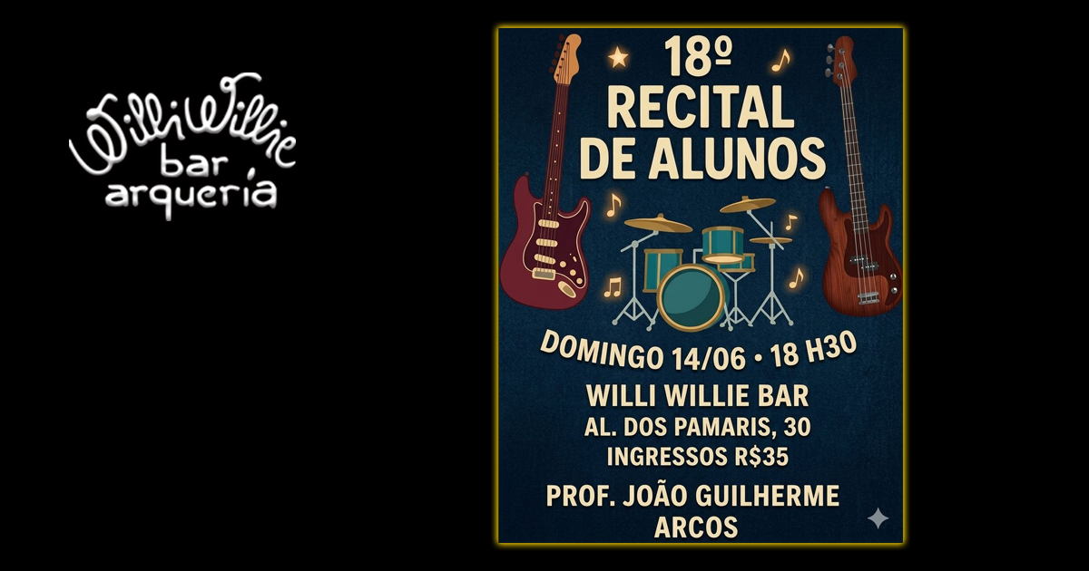 Programação - Apresentação Musical: Prof João Guilherme Arcos