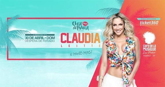 Cheia de Mania apresenta Claudia Leitte no Café de la Musique