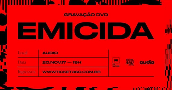 Emicida grava seu primeiro DVD no palco do Audio