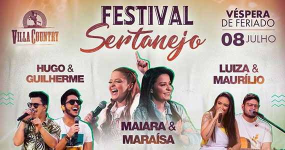 Villa Country recebe Festival Sertanejo com grandes nomes do gênero
