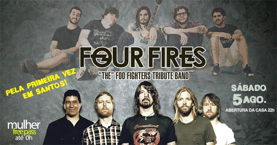 Pela primeira vez em Santos a banda Four Fires no Studio Rock Café