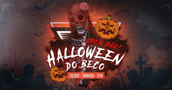 Festa de Halloween com Open Bar e concurso de fantasia no Beco 203