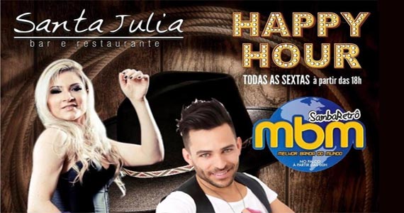 Happy Hour com Lucylla e Rodrigo Reis no Bar Santa Julia