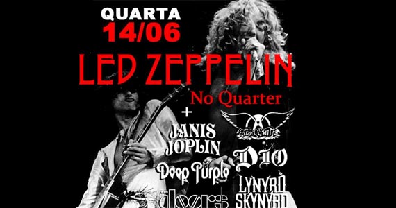 Banda No Quarter faz cover do Led Zeppelin no palco do Bar Rock Club
