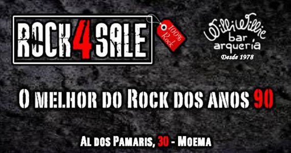 Willi Willie Bar e Arqueria recebe a banda Rock 4 Sale com pop rock