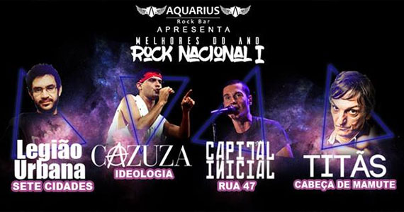 O rock nacional vai invadir o palco do Aquarius Rock Bar