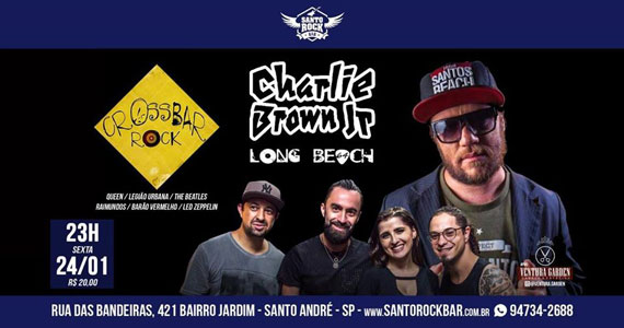 Banda Lobg Beach 64 e Banda Crossbar no Santo Rock Bar