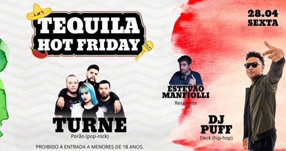 Dunluce Irish Pub recebe a Tequila Hot Friday com a banda Turne