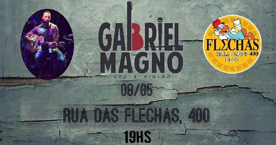 Bar Flechas recebe o cantor Gabiel Magno com muito MPB na segunda