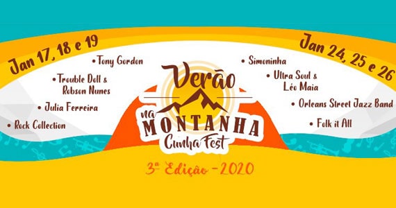 Verão na Montanha Cunha Fest acontece na Praça da Matriz