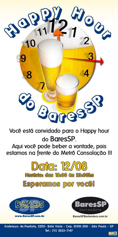 Convite virtual Happy Hour BaresSP