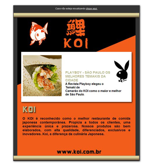 E-mail marketing Koi Restaurante