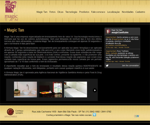 Novo site Magic Tan - Itaim