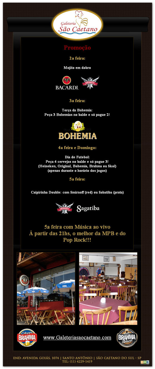 E-mail Marketing Promoção Galeteria São Caetano