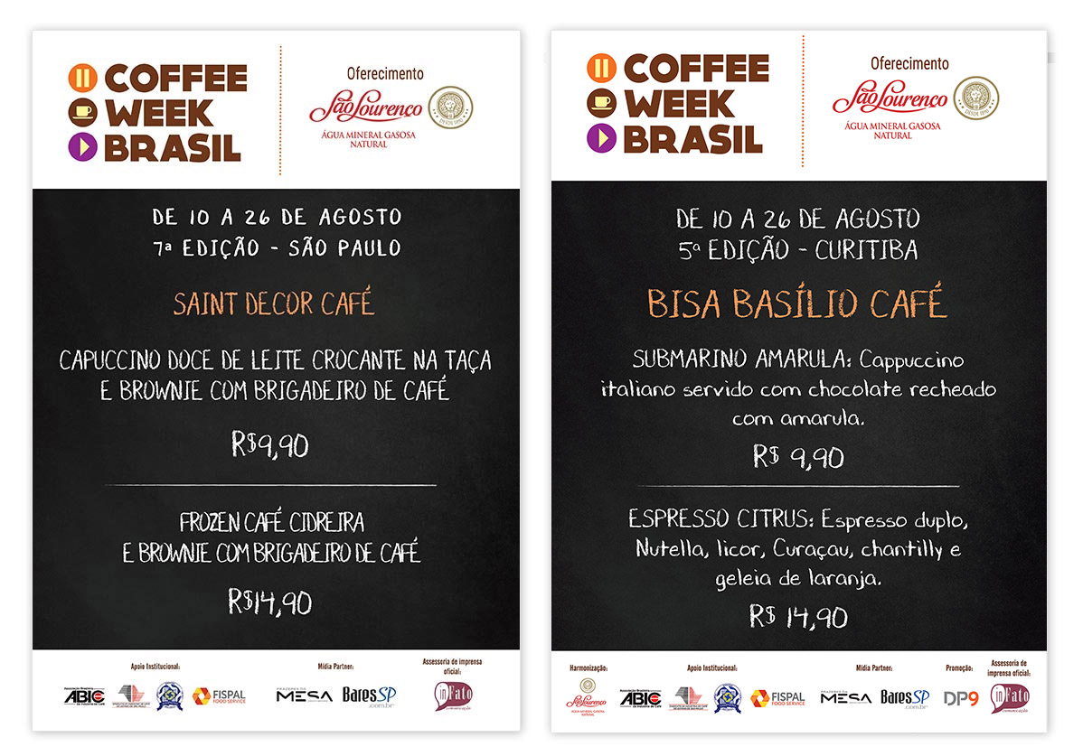 Cavalete Coffee Week Brasil