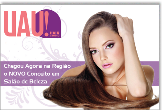 Flyer - 15x10 cm - UAU! Hair studios