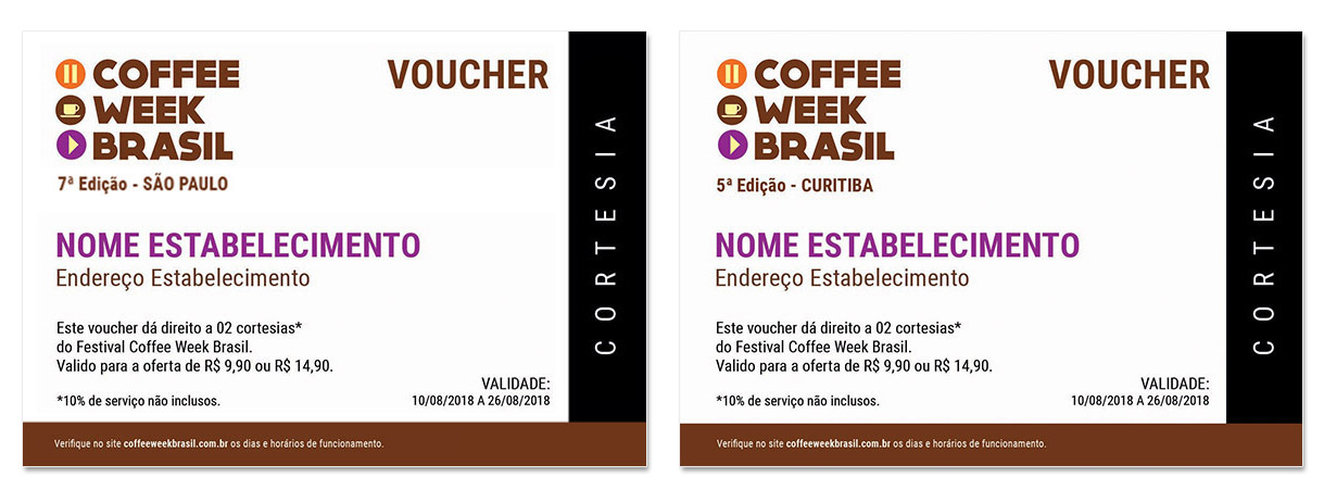 Voucher Cortesia Coffee Week Brasil